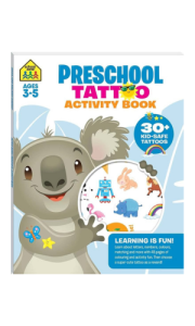 book cover template (77). Preschool Tattoo Activity Book