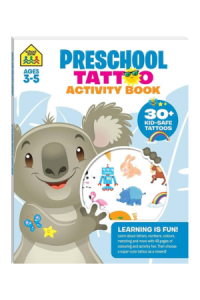 book cover template (77). Preschool Tattoo Activity Book